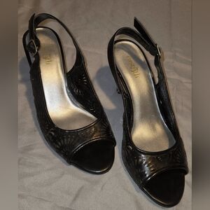 Stylish Black Slingback Women Shoes